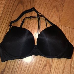 Victoria Secret Bombshell Push Up Plunge Black Bra